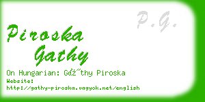 piroska gathy business card